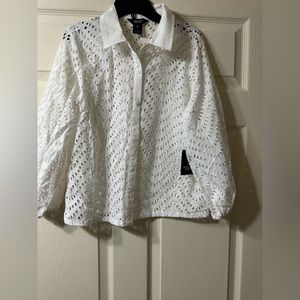 Simply Vera White Top Size S New